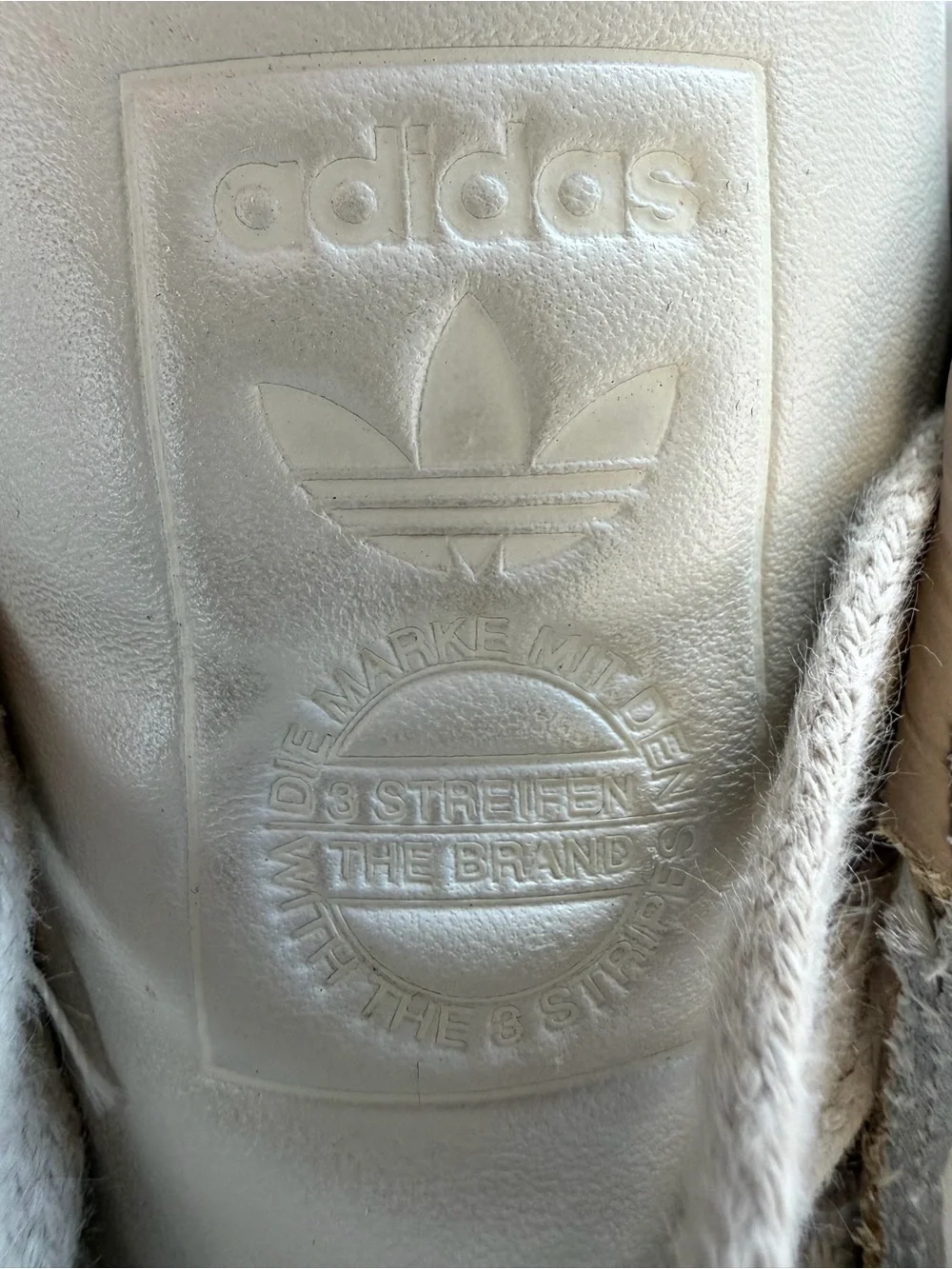Adidas Gazelle leather sneakers, off-white, 10, EU